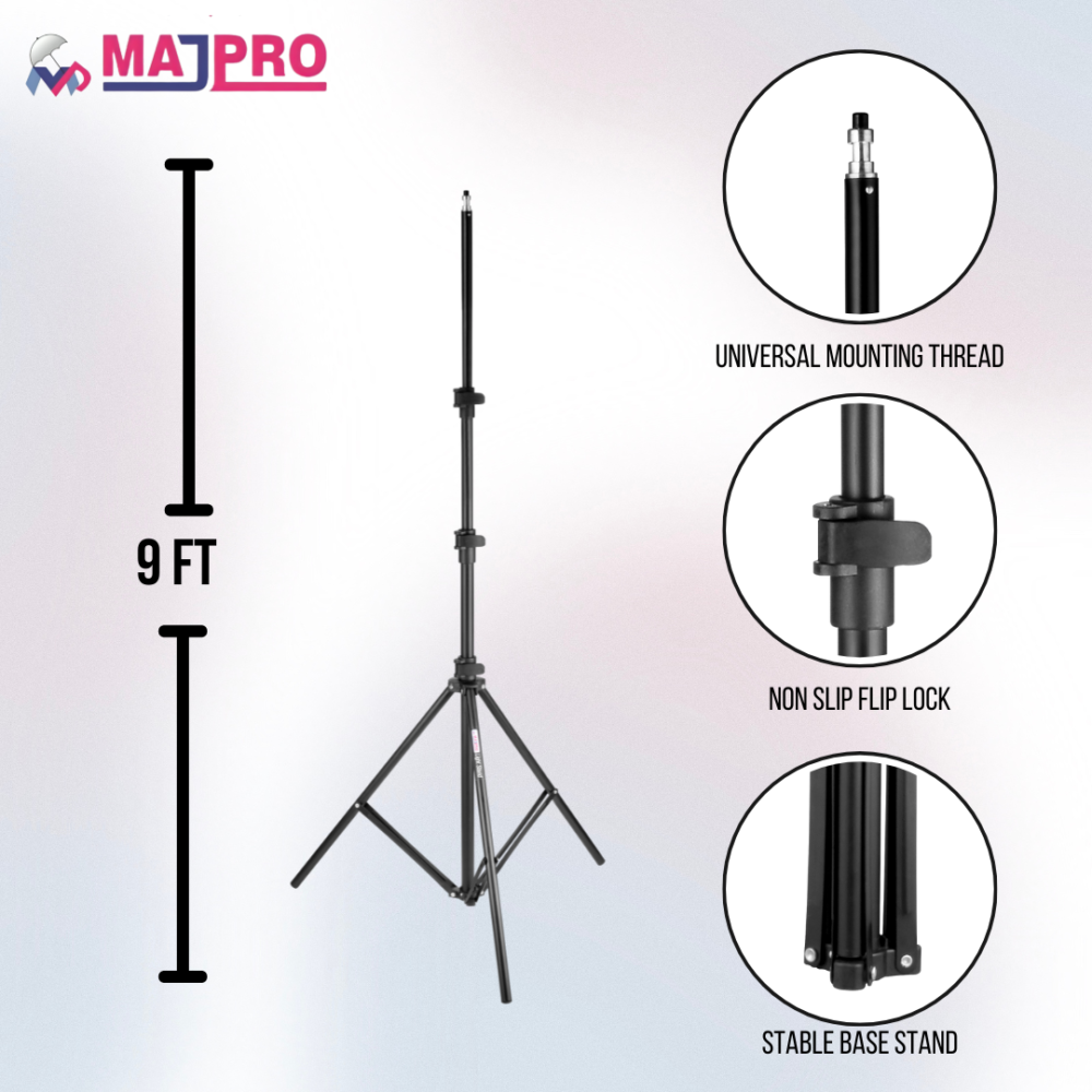 Tripod Base of MAJPRO 9ft Light Stand – Sturdy Support System
