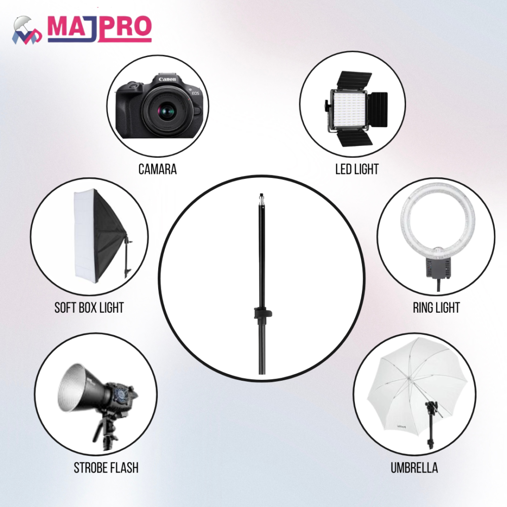 Studio Setup Using MAJPRO 9ft Light Stand