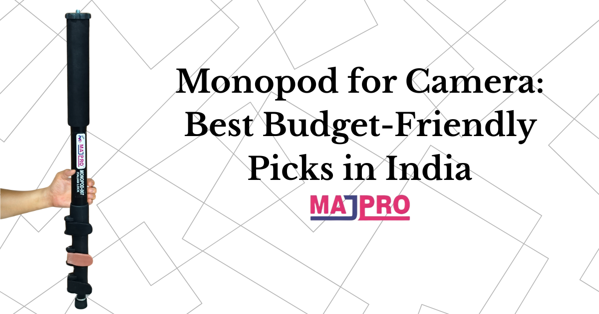 Photographer using a monopod for camera during outdoor shoot in India – Best budget-friendly option for DSLR creators.